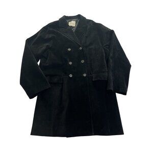 Trussardi Collection Double Breasted Coat in Black